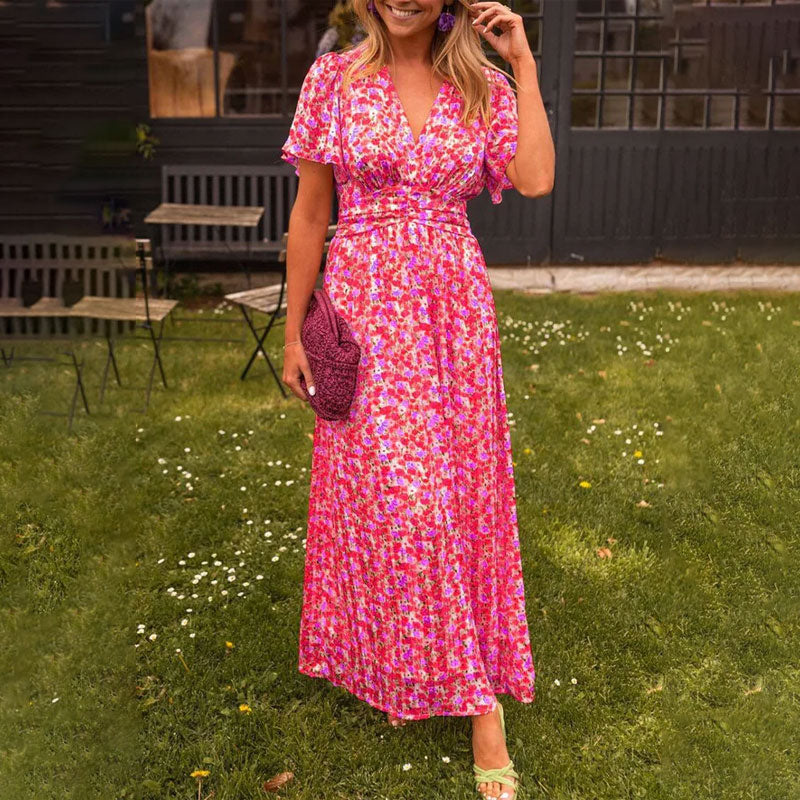 Soleil Airy V-Neck Dress