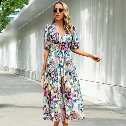 Florence Puff Sleeve Floral Dress