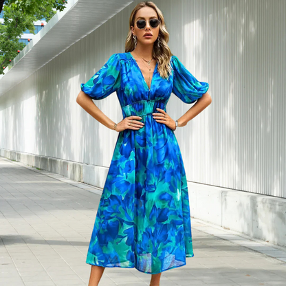 Florence Puff Sleeve Floral Dress