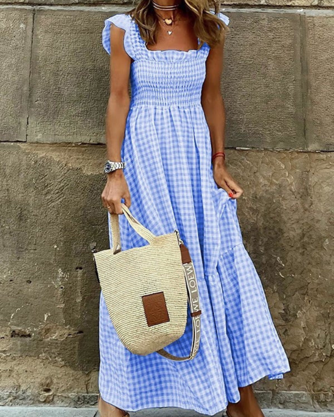 Caroma Smocked Maxi Dress