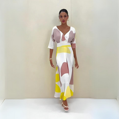 Camille Three-Quarter Sleeve Maxi Dress