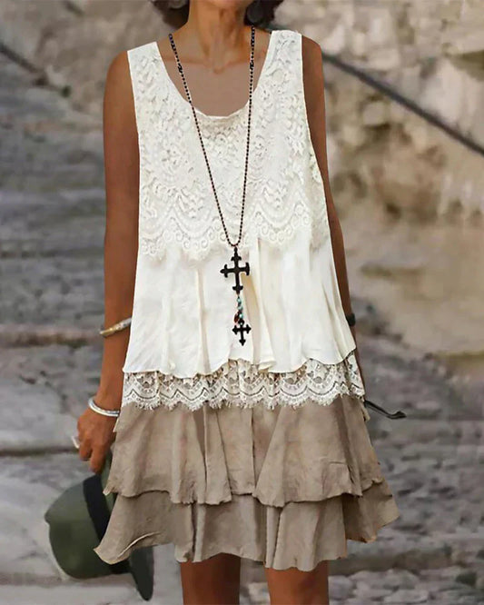 Bianca Sleeveless Lace Sundress