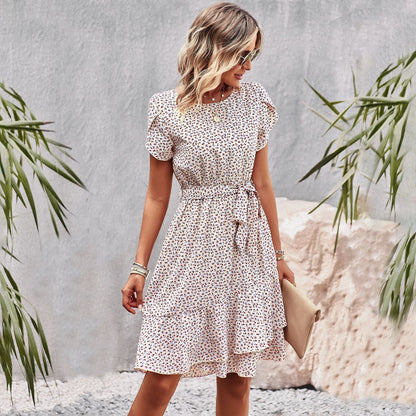 Iris Floral Belted Dress