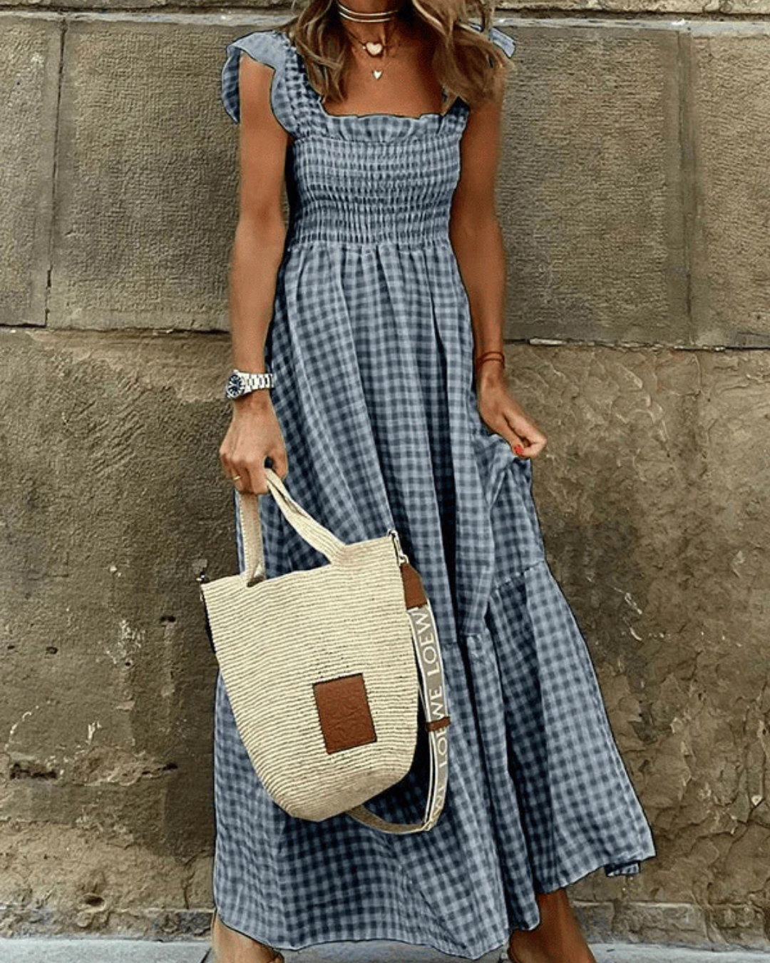 Caroma Smocked Maxi Dress