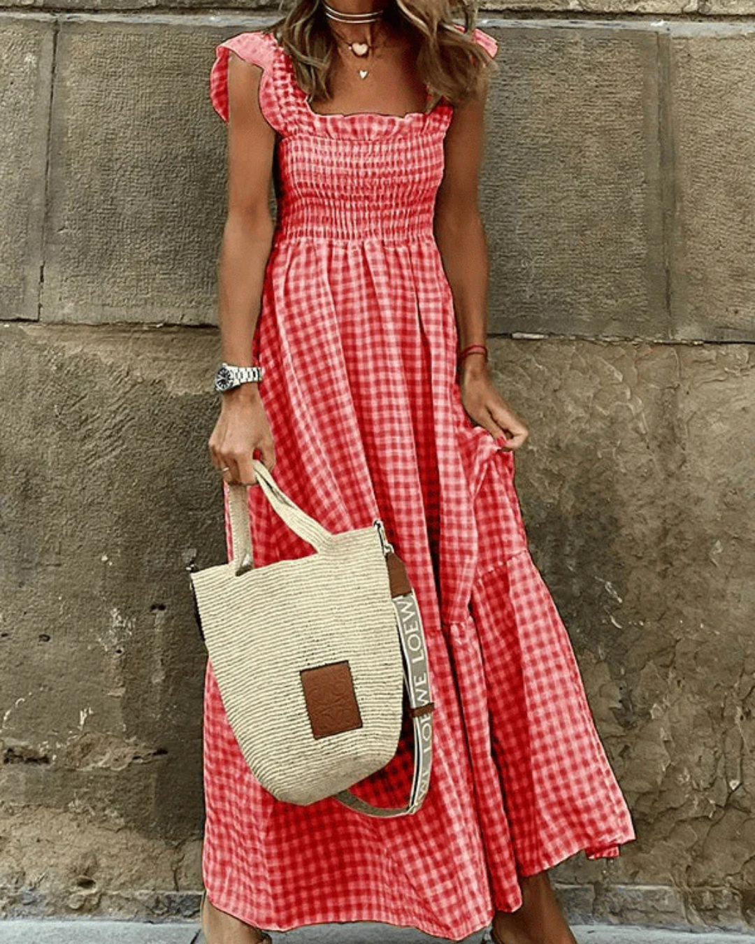 Caroma Smocked Maxi Dress