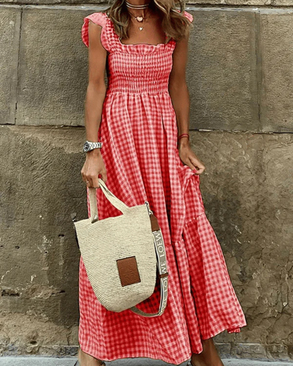 Caroma Smocked Maxi Dress
