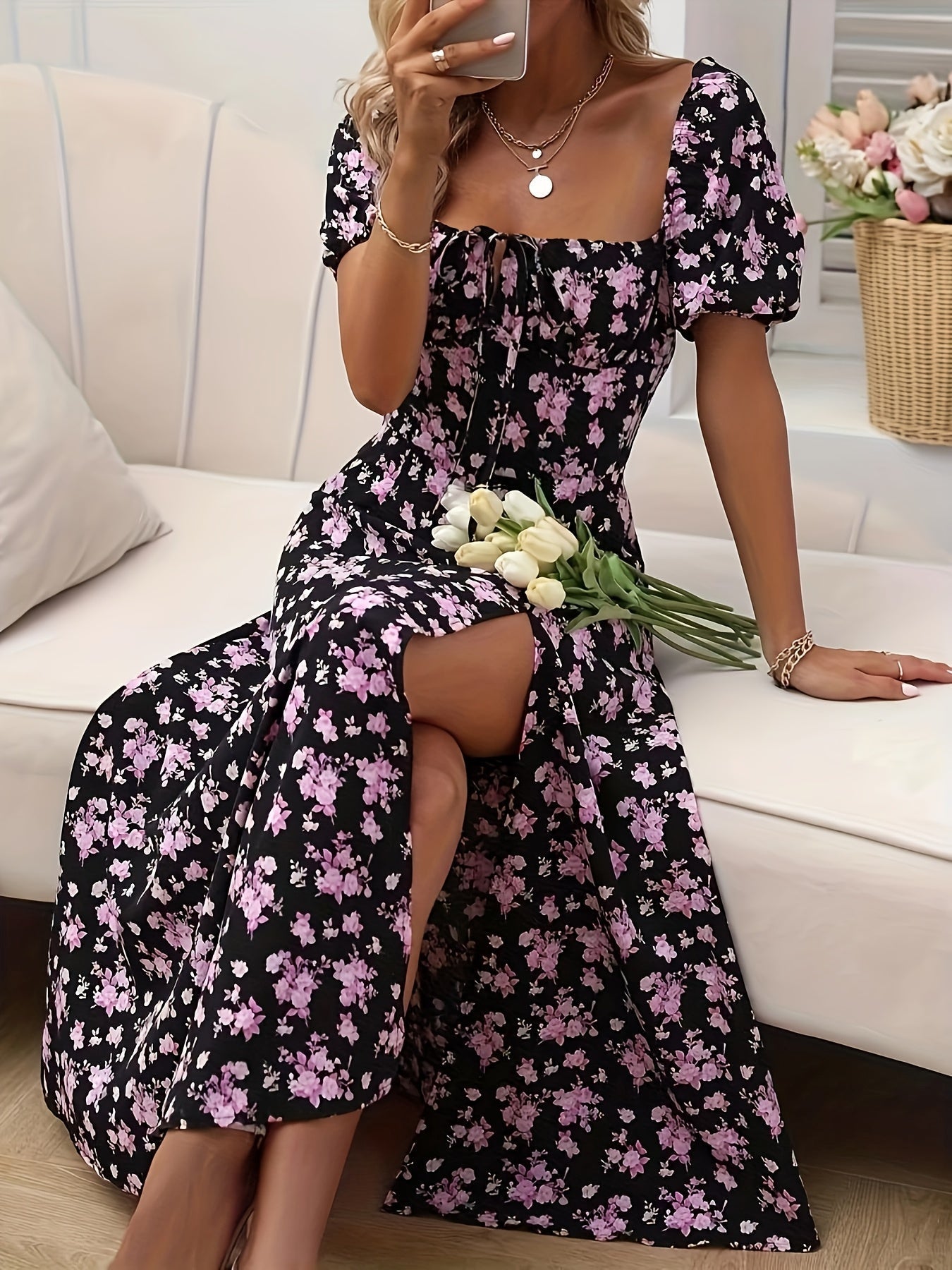 Arielle Floral A-Line Dress