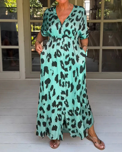 Savanna Boho Panther Print Dress