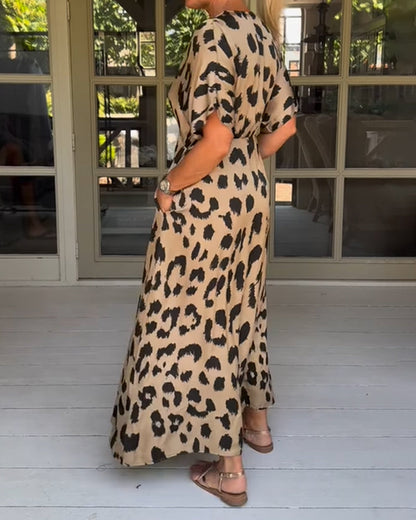Savanna Boho Panther Print Dress