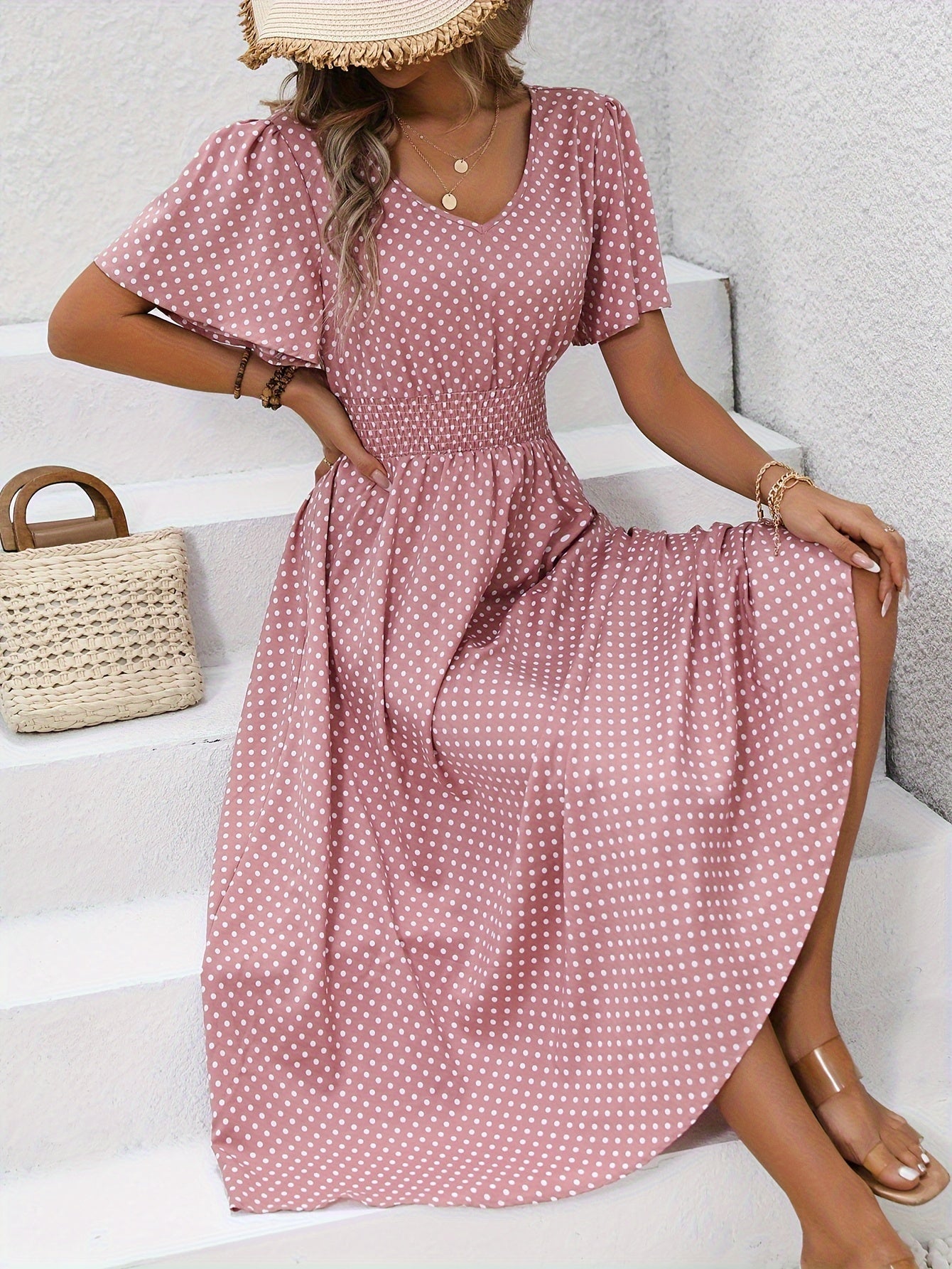 Naomi Gathered Waist Summer Dress