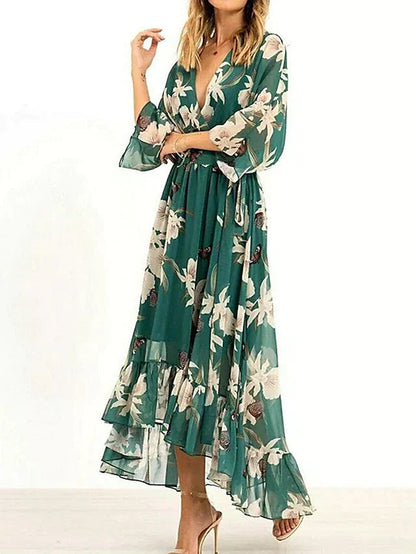 Adriana Deep V Maxi Dress