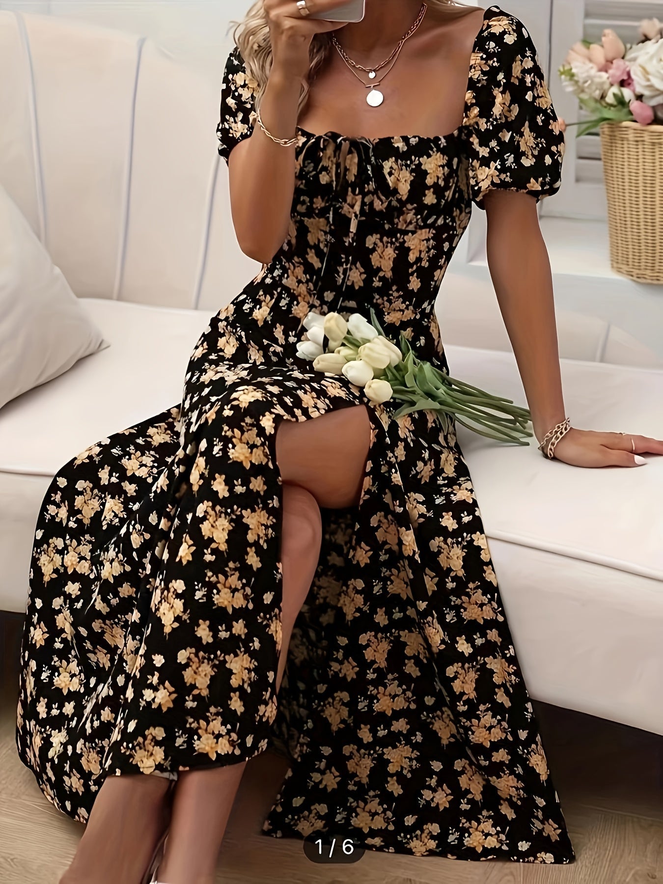 Arielle Floral A-Line Dress