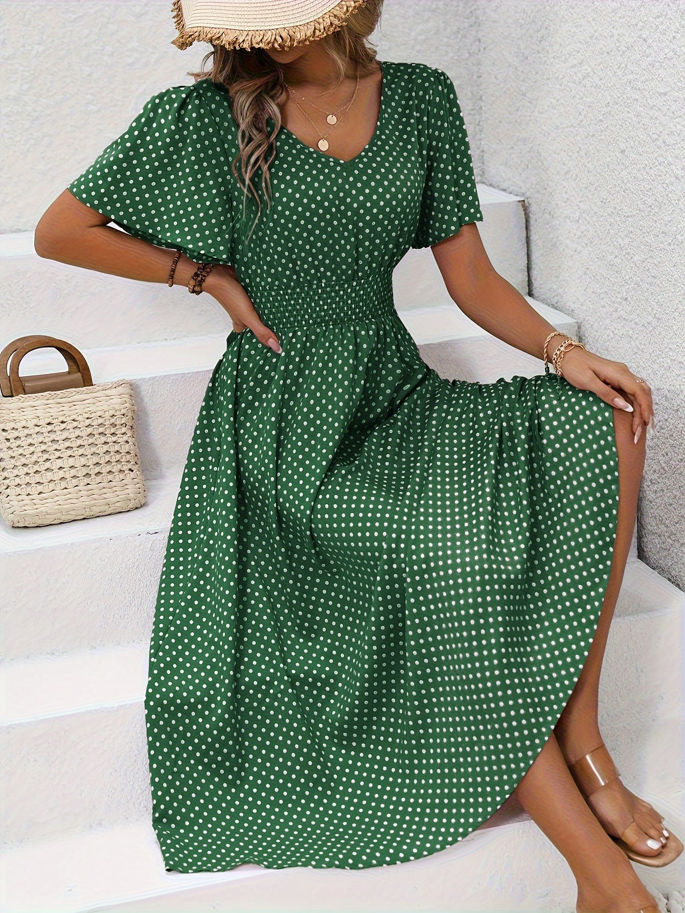 Naomi Gathered Waist Summer Dress