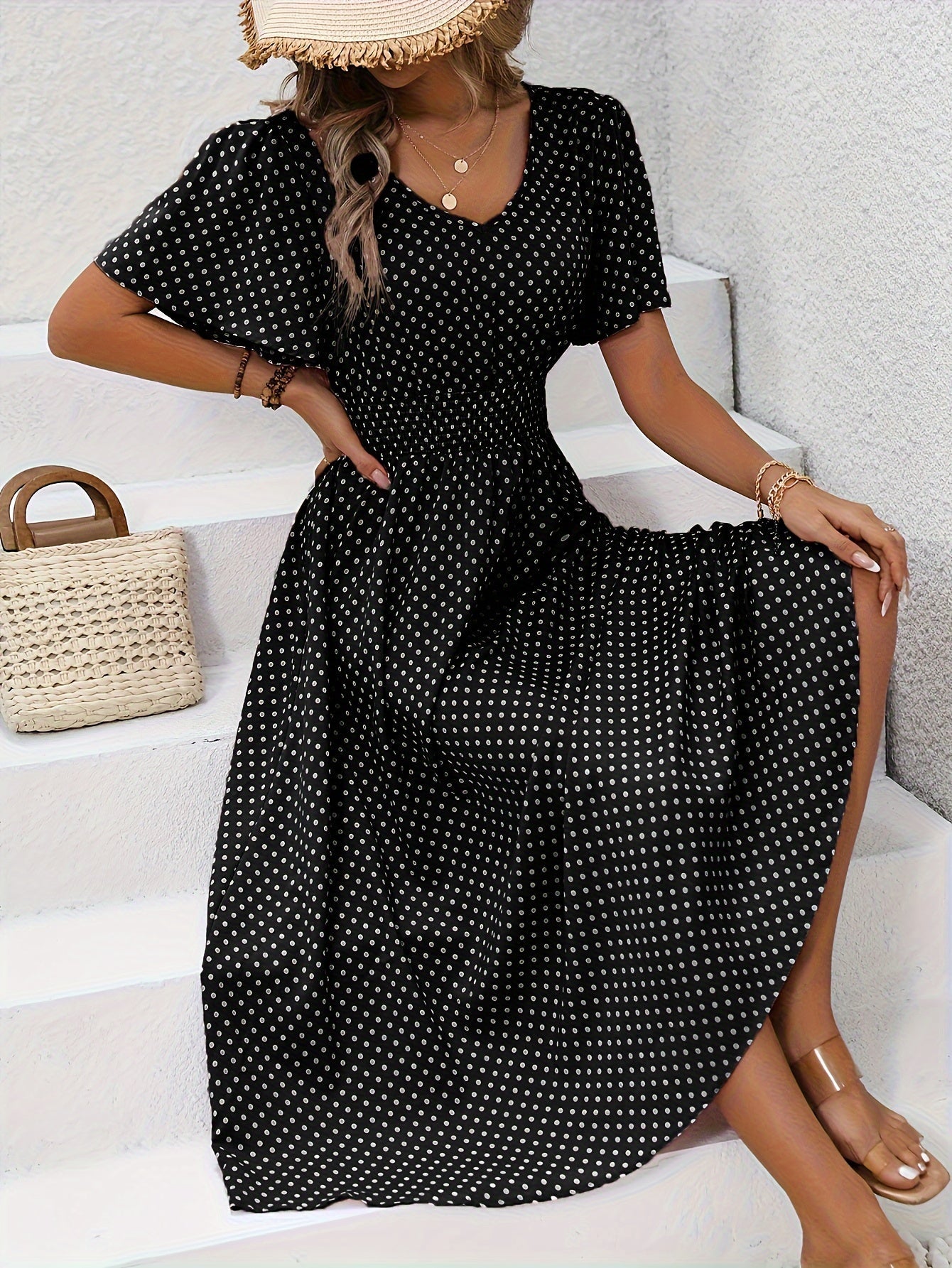 Naomi Gathered Waist Summer Dress