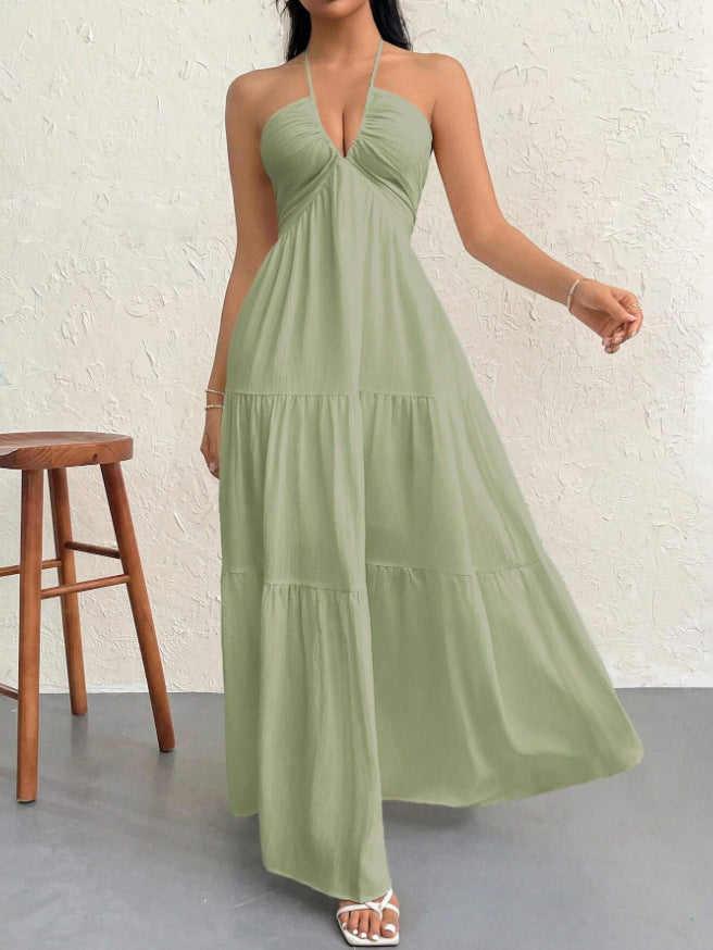 Amara Backless Halter Maxi Dress