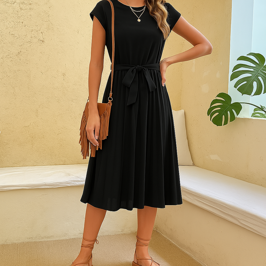 Luna Pleated Mini Dress