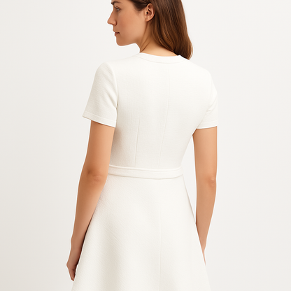 Mia O-Neck Summer Mini Dress