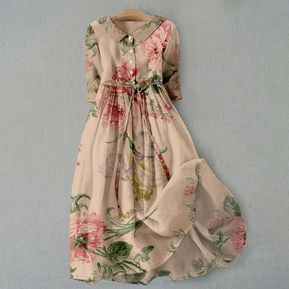 Odette Vintage Floral Maxi Dress