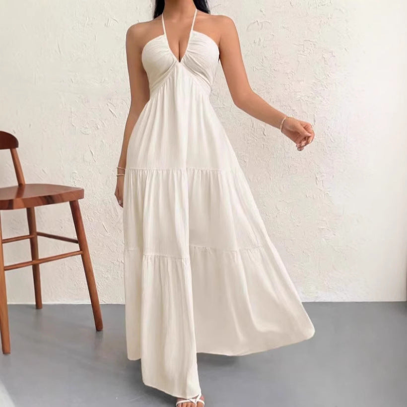 Amara Backless Halter Maxi Dress