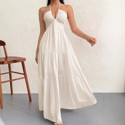 Amara Backless Halter Maxi Dress