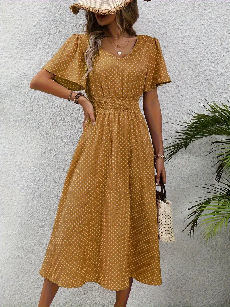 Naomi Gathered Waist Summer Dress