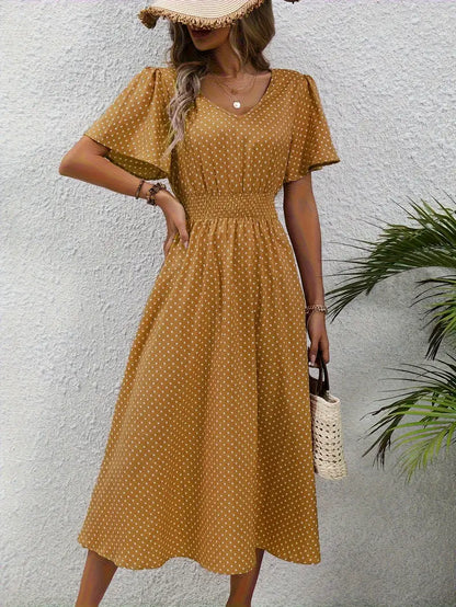 Naomi Gathered Waist Summer Dress