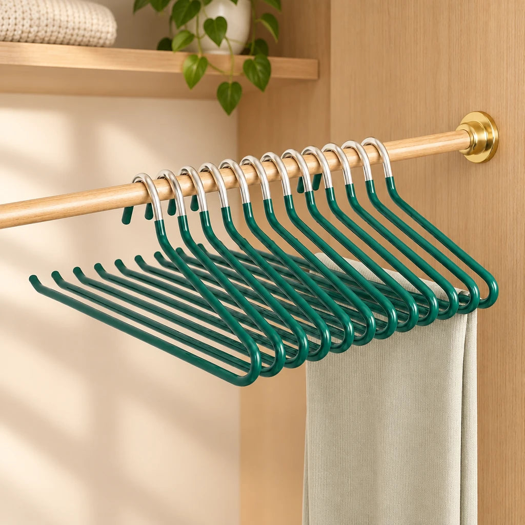 Cintres pantalon gain de place Coreji — coloris vert
