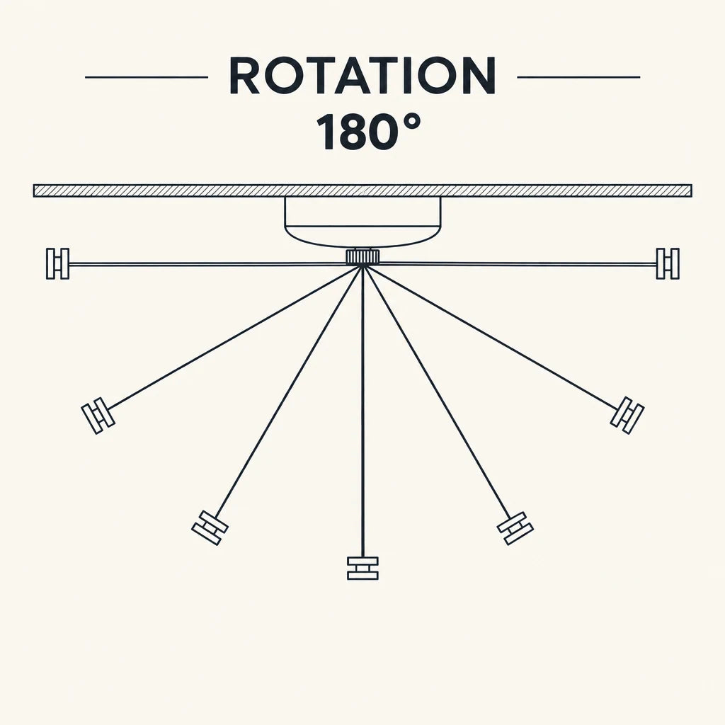 Corde à linge rétractable Coreji en inox 304 — rotation jusqu’à 180 degrés