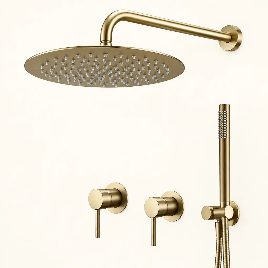Ensemble de douche Coreji – or brossé avec tête 10 pouces
