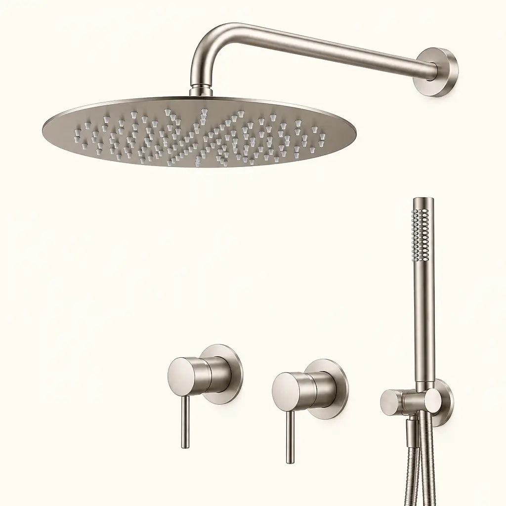 Ensemble de douche Coreji – nickel brossé avec tête 10 pouces