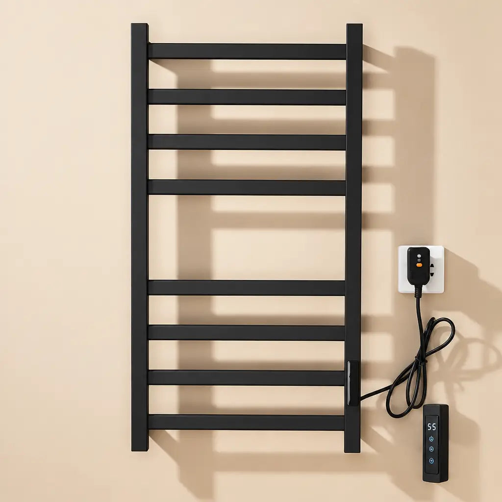 Sèche-serviettes électrique Coreji 43 × 80 cm – noir mat