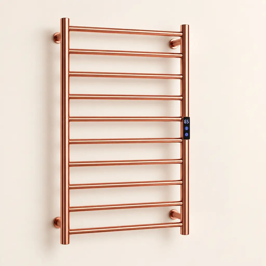 Sèche-serviettes Coreji 50 × 80 cm – rose gold, câblage dissimulé