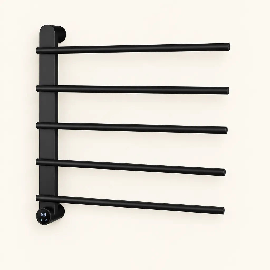 Sèche-serviettes électrique Coreji 5 barres – noir mat
