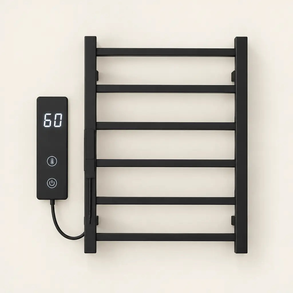 Sèche-serviettes Coreji – noir mat avec câble