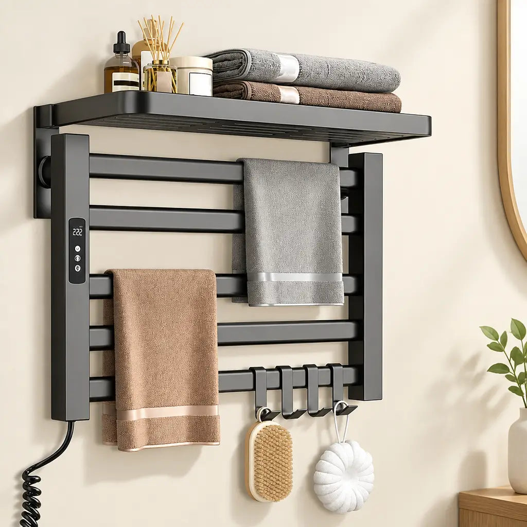 Sèche-serviettes électrique aluminium Coreji – gris
