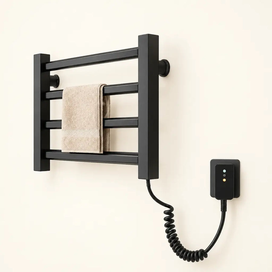 Sèche-serviettes compact mural Coreji – noir mat