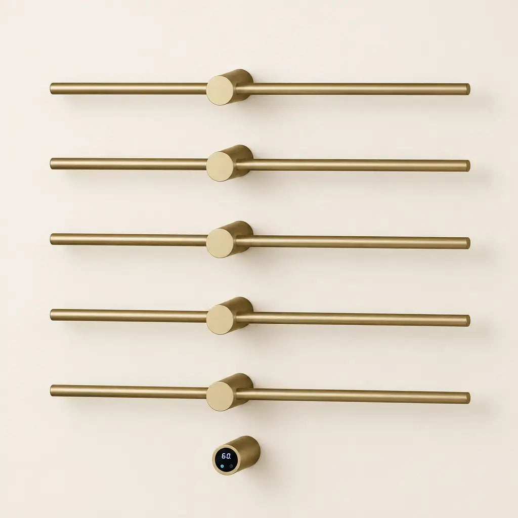 Sèche-serviettes horizontal Coreji 5 barres – or brossé
