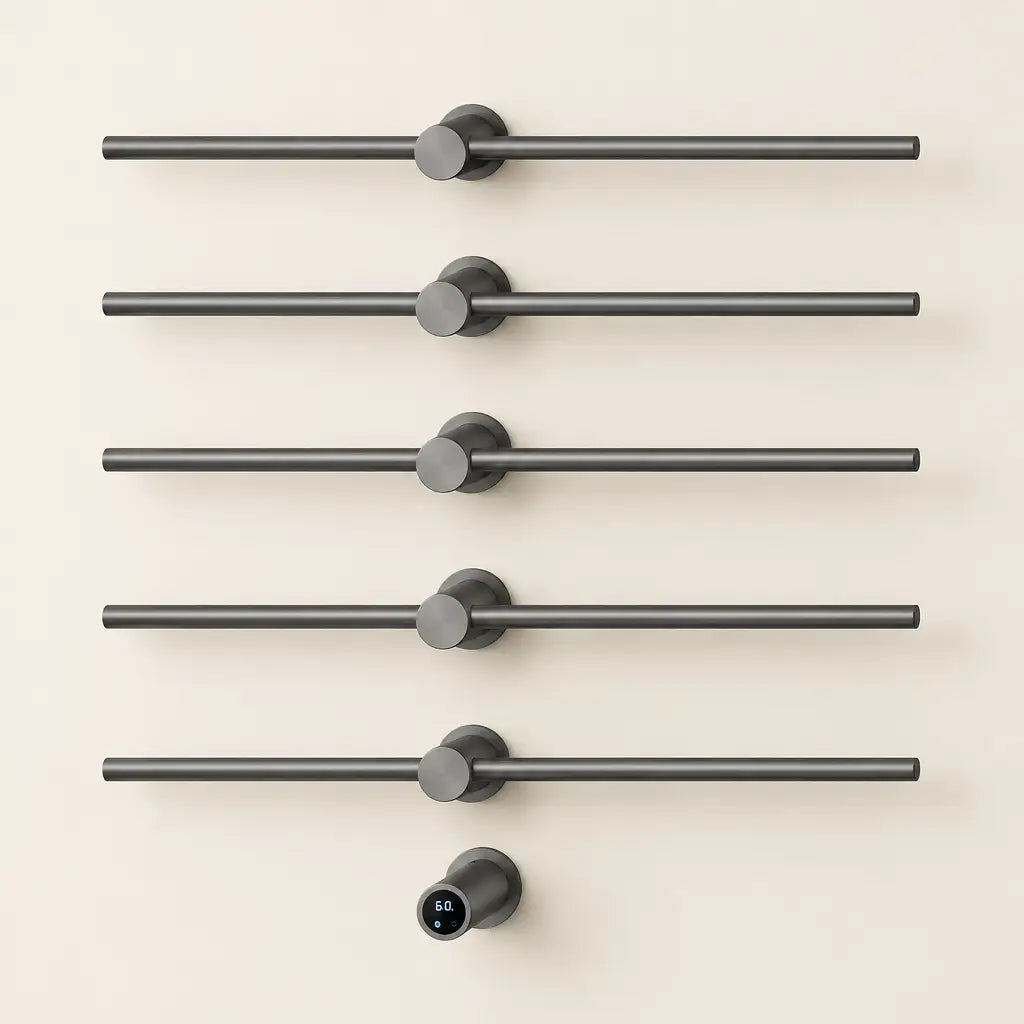 Sèche-serviettes horizontal Coreji 5 barres – gunmetal