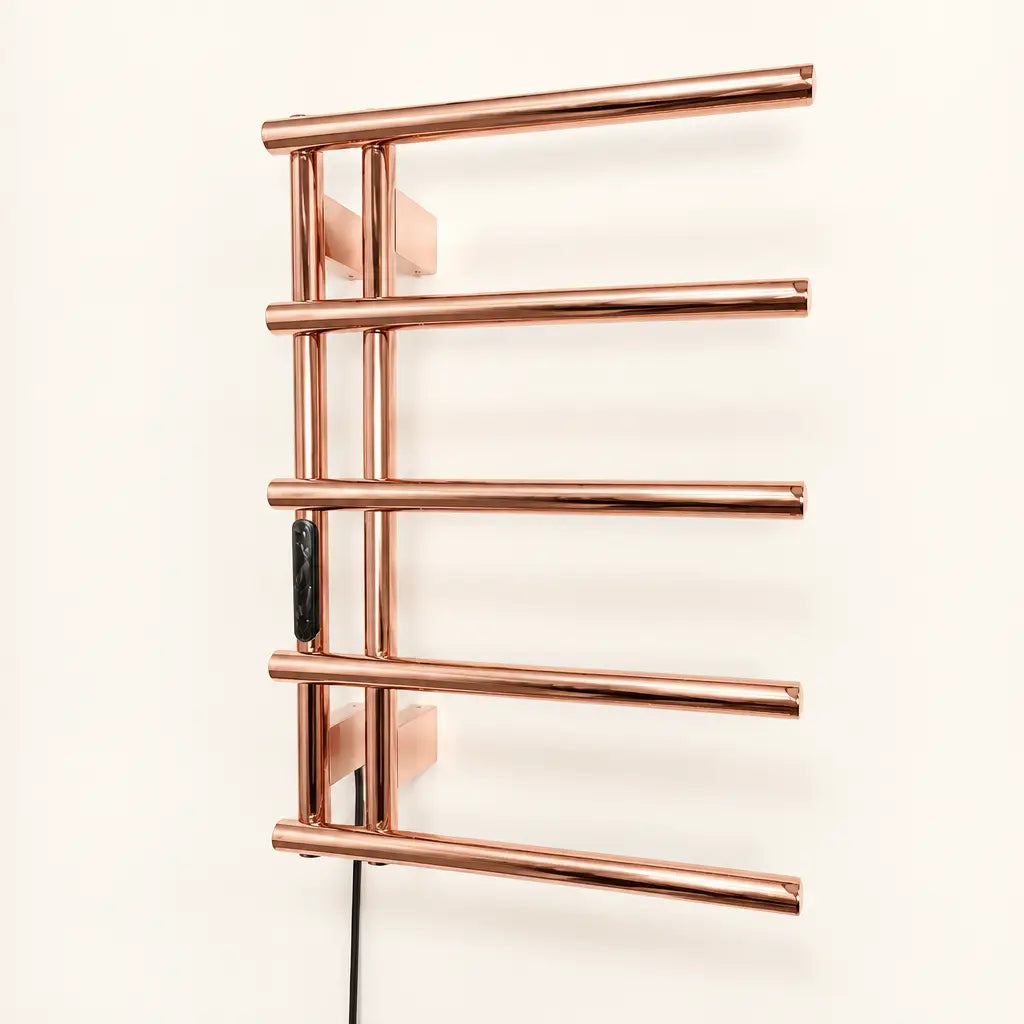 Sèche-serviettes pivotant Coreji – rose gold 5 barres