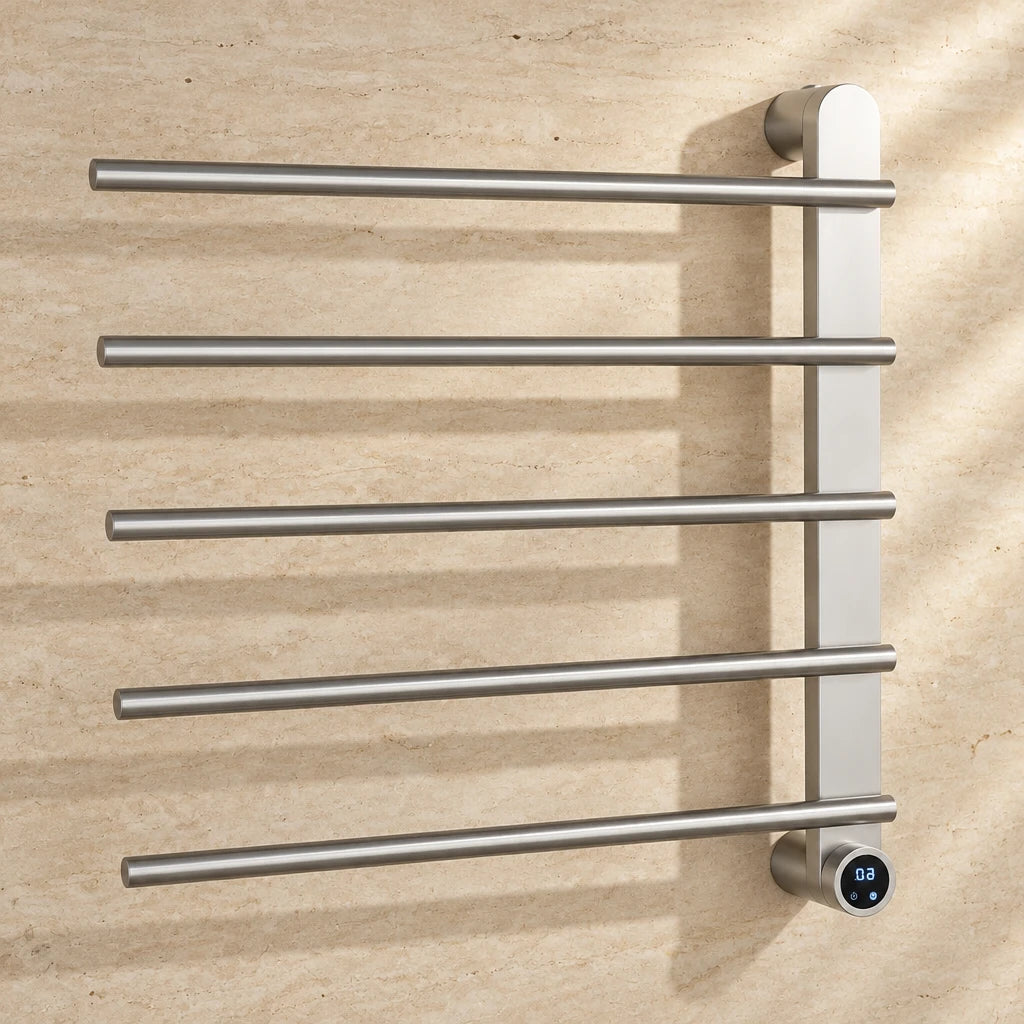 Sèche-serviettes Coreji SENSO nickel brossé – colonne à droite