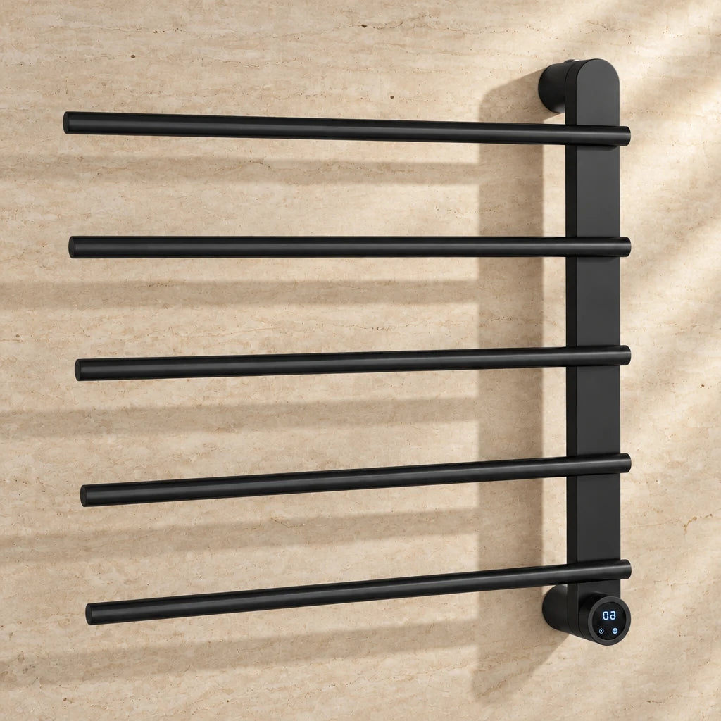 Sèche-serviettes Coreji SENSO noir mat – colonne à droite