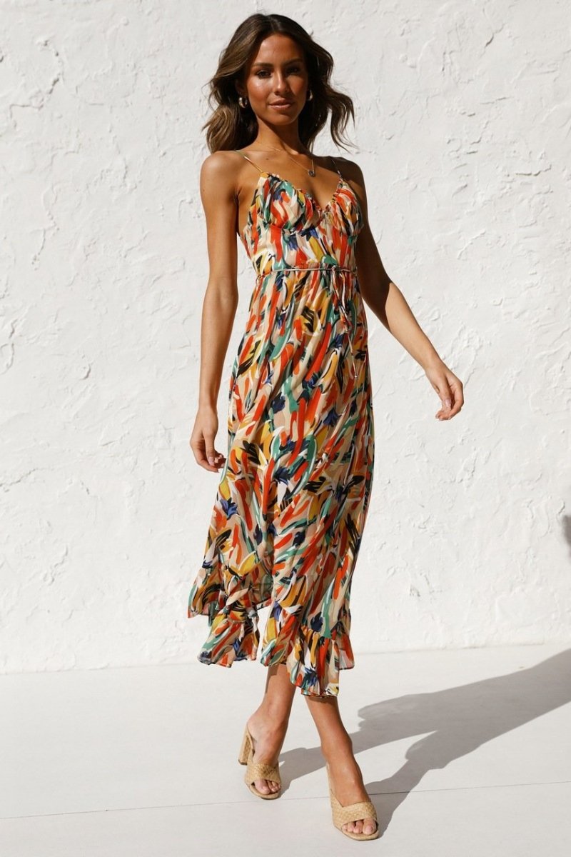 Vera Printed Midi Dress