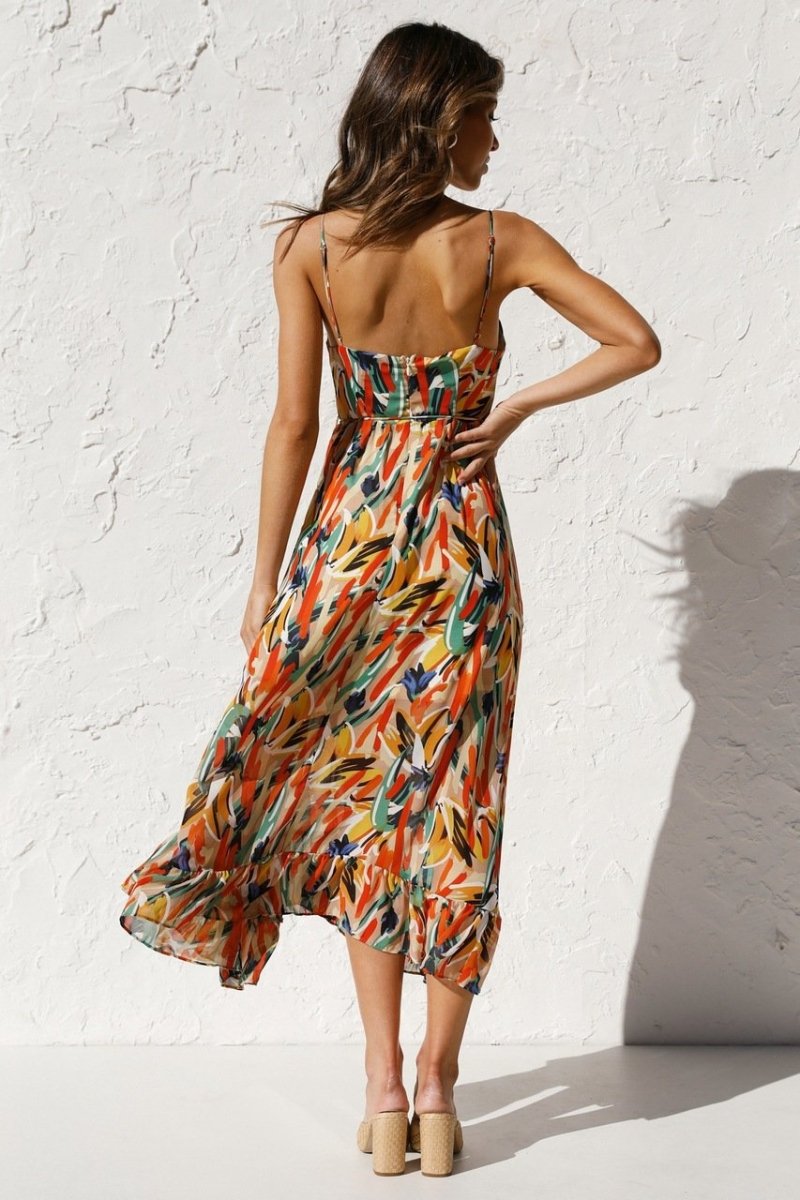 Vera Printed Midi Dress