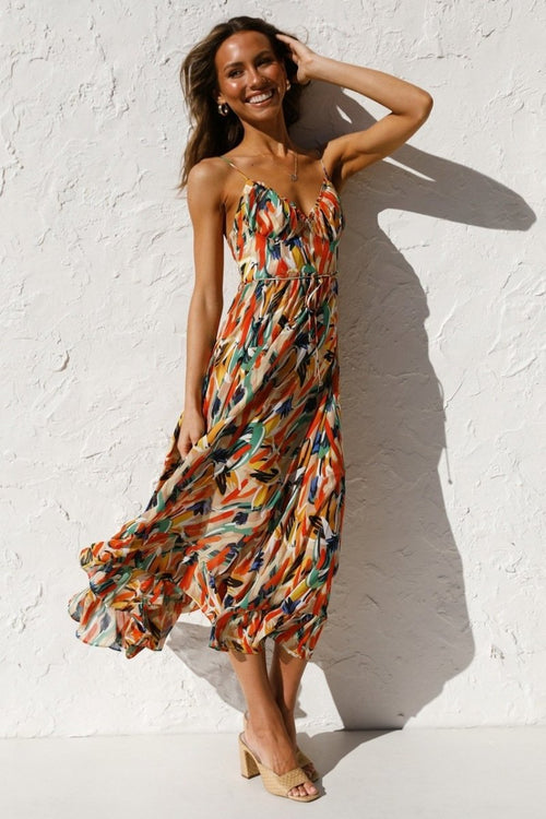 Vera Printed Midi Dress