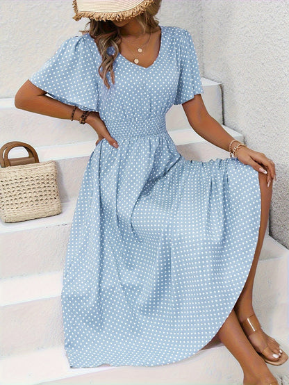 Naomi Gathered Waist Summer Dress