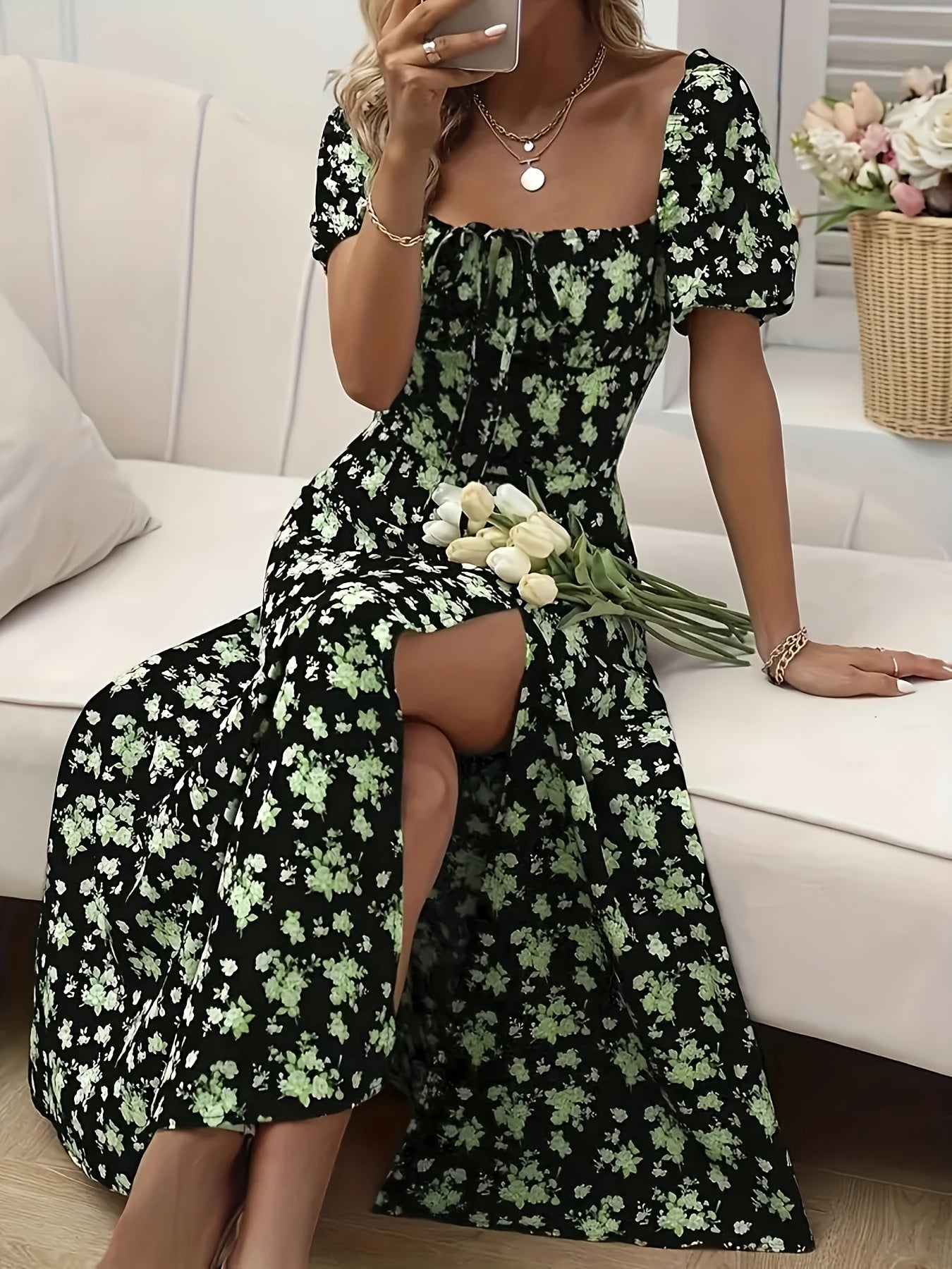 Arielle Floral A-Line Dress
