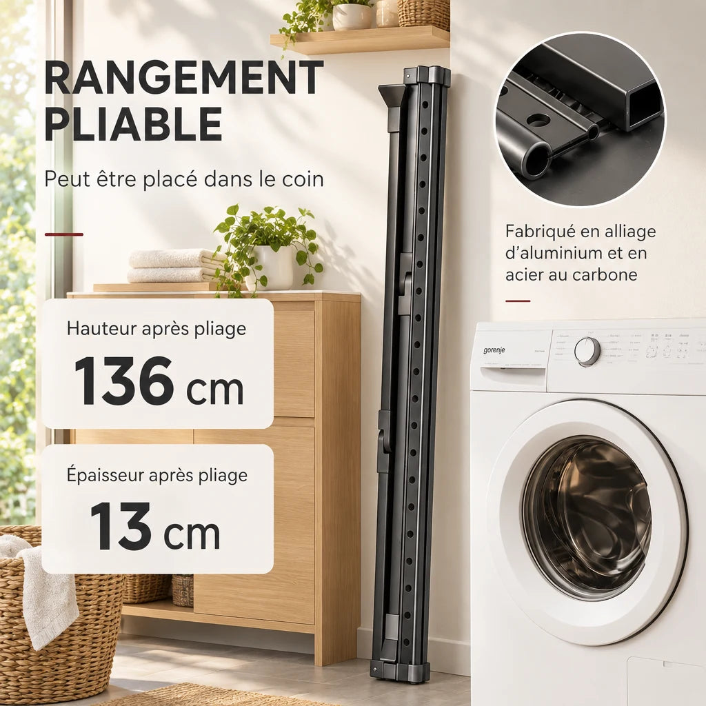 Étendoir à linge extérieur solide Coreji — vue produit 3