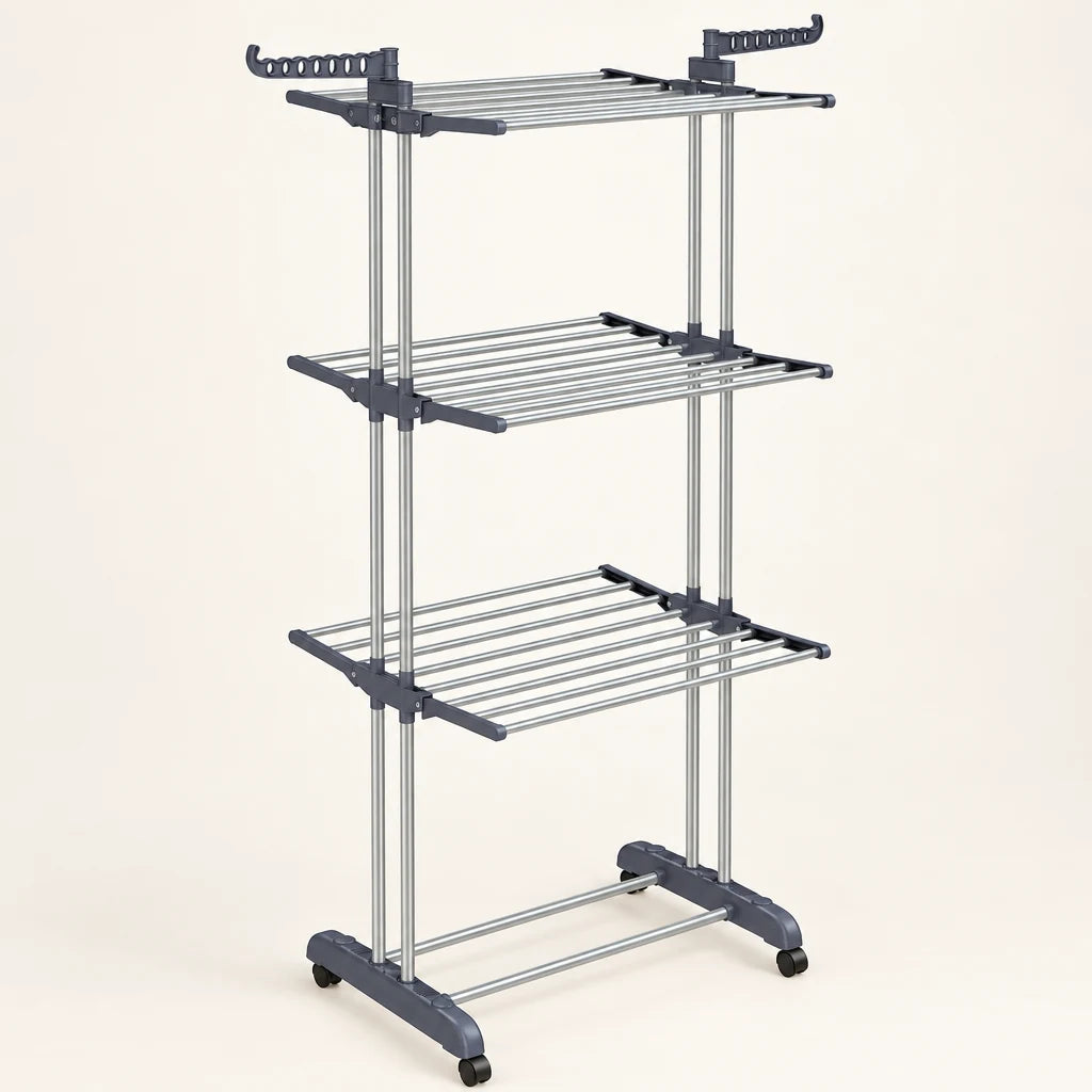 Étendoir tour Coreji 4 niveaux — coloris gris