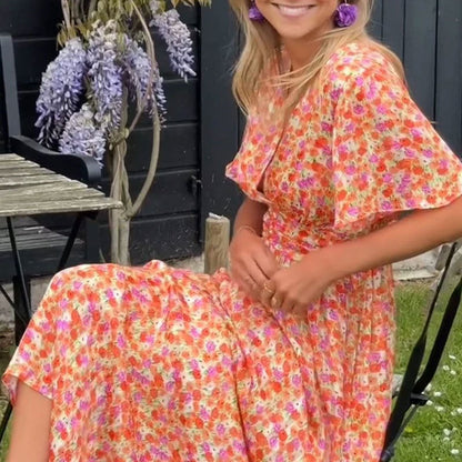 Soleil Airy V-Neck Dress